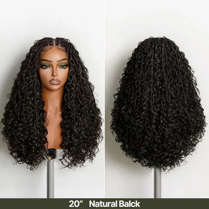 🌟 Hurry! 72% OFF✨13x6 HD Lace Wig Glueless Wear & Go 12” Boho Braids Water Wave Pre-Cut Lace Wig – Premium Fiber, Beginner Friendly
