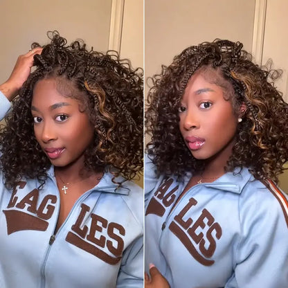 🌟 Hurry! 72% OFF✨13x6 HD Lace Wig Glueless Wear & Go 12” Boho Braids Water Wave Pre-Cut Lace Wig – Premium Fiber, Beginner Friendly