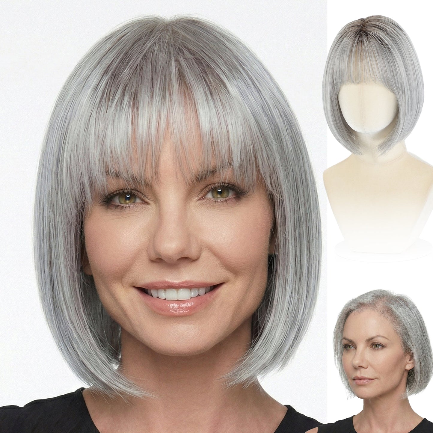 ⚡ Final Hours –🌷 Ready-to-Wear Glueless Bob Wig with Fringe