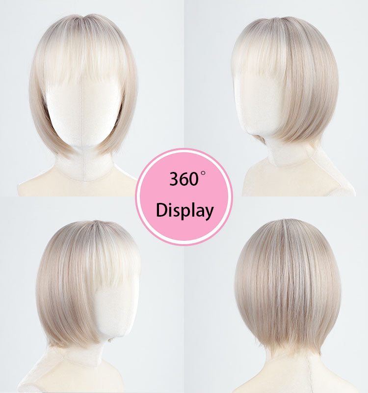 ⚡ Final Hours –🌷 Ready-to-Wear Glueless Bob Wig with Fringe