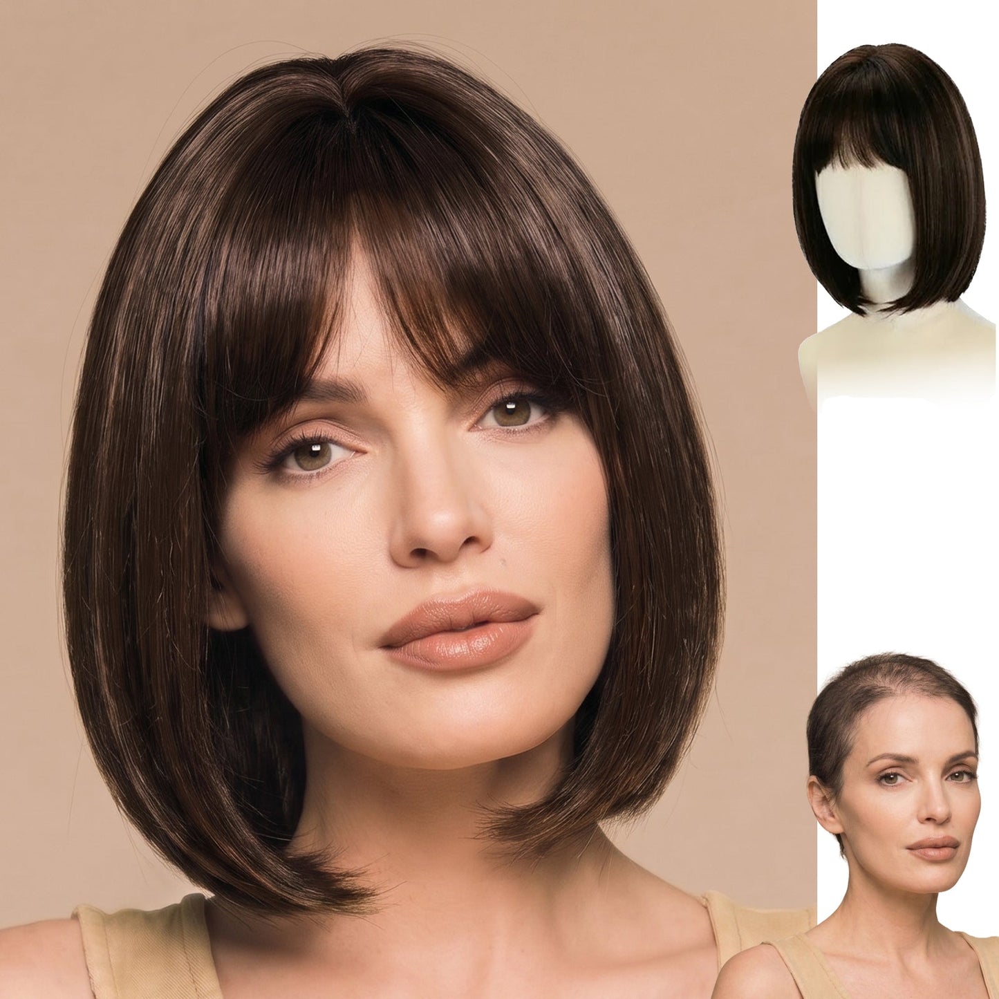 ⚡ Final Hours –🌷 Ready-to-Wear Glueless Bob Wig with Fringe