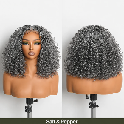 🌟 Hurry! 72% OFF✨13x6 HD Lace Wig Glueless Wear & Go 12” Boho Braids Water Wave Pre-Cut Lace Wig – Premium Fiber, Beginner Friendly