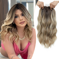 Dark Brown Root to Blonde Ombre with Highlights