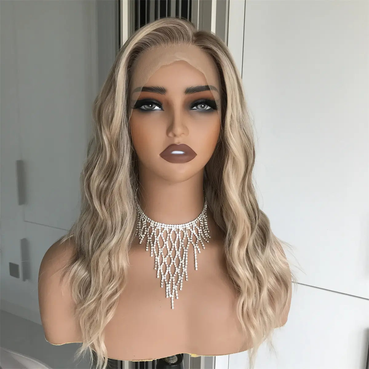Mila Warm Blonde Water Wave Lace Front Wig