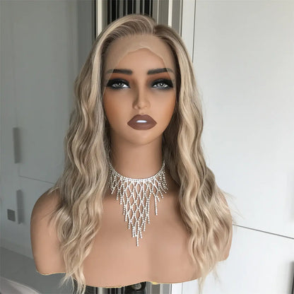 Mila Warm Blonde Water Wave Lace Front Wig