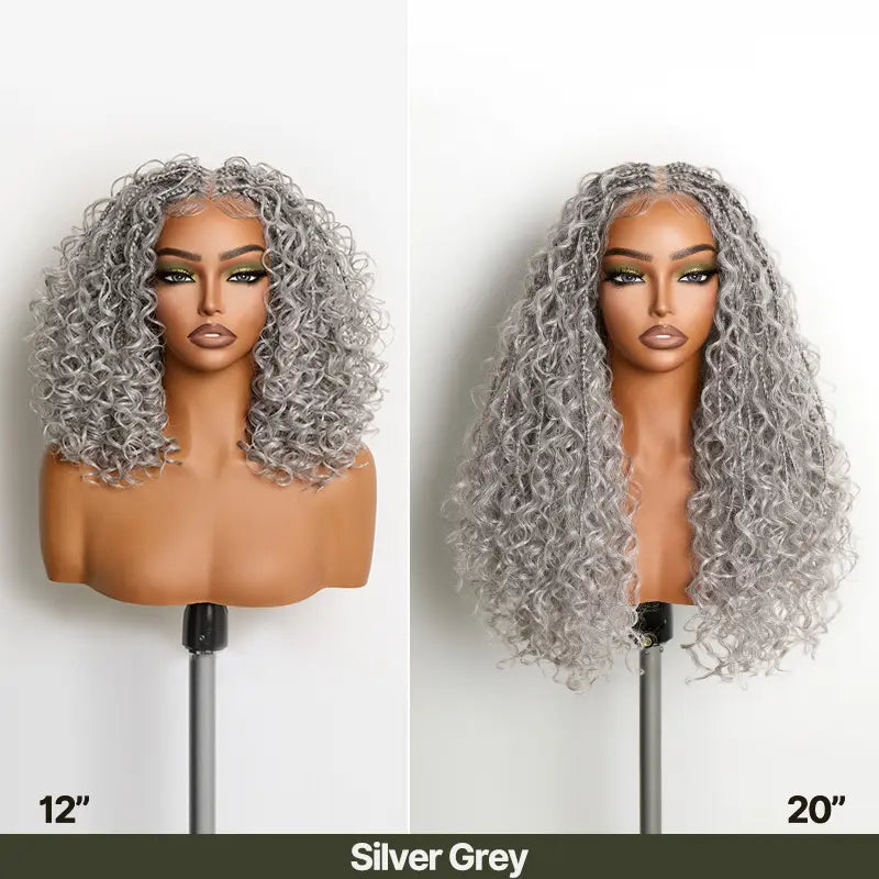 🌟 Hurry! 72% OFF✨13x6 HD Lace Wig Glueless Wear & Go 12” Boho Braids Water Wave Pre-Cut Lace Wig – Premium Fiber, Beginner Friendly