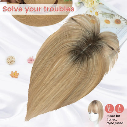 Hair Topper with Bangs | Hair Piece for Thinning Hair 💎