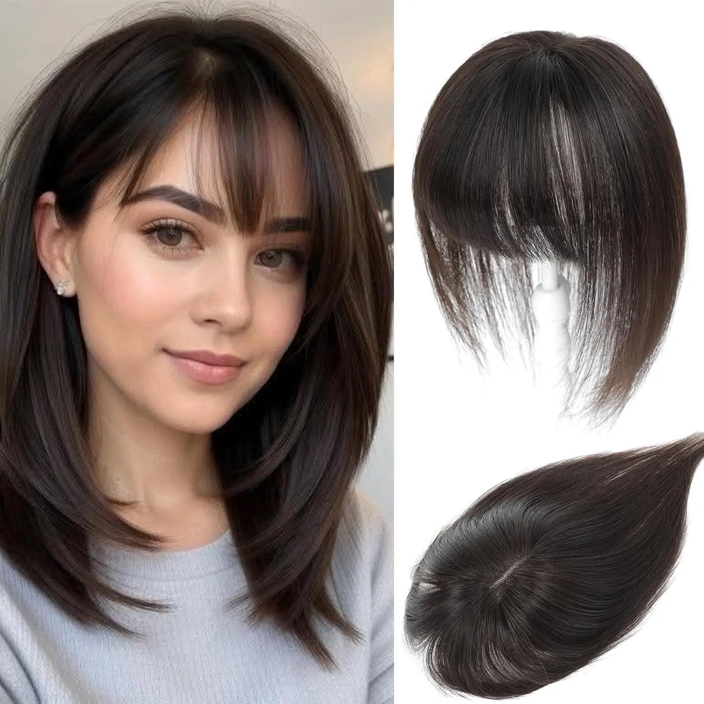 Hair Topper with Bangs | Hair Piece for Thinning Hair 💎