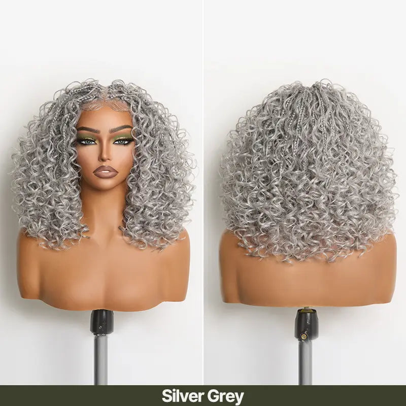 🌟 Hurry! 72% OFF✨13x6 HD Lace Wig Glueless Wear & Go 12” Boho Braids Water Wave Pre-Cut Lace Wig – Premium Fiber, Beginner Friendly