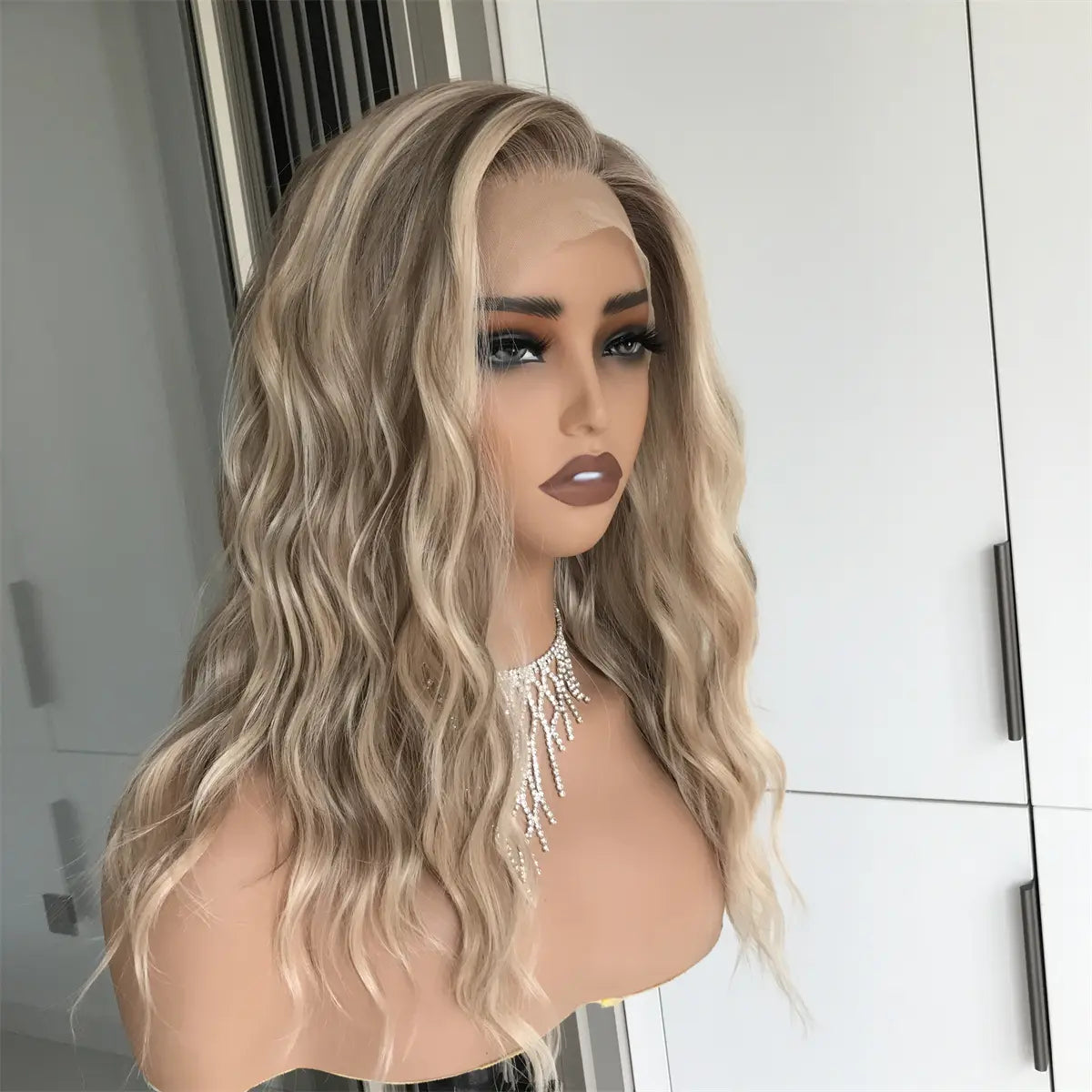 Mila Warm Blonde Water Wave Lace Front Wig