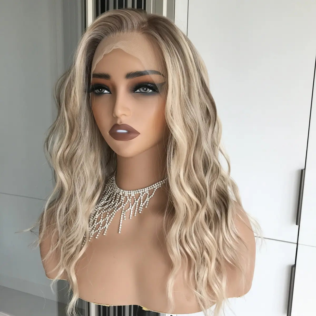 Mila Warm Blonde Water Wave Lace Front Wig