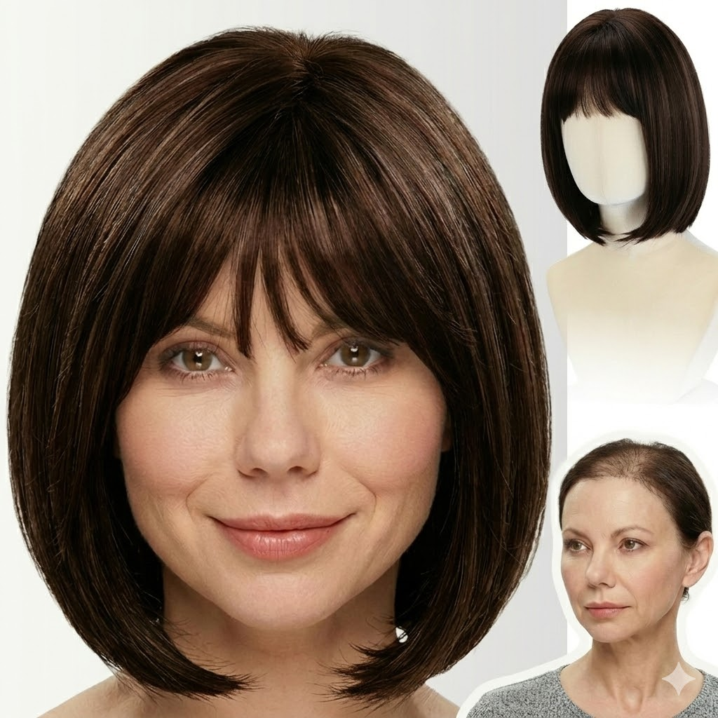 ⚡ Final Hours –🌷 Ready-to-Wear Glueless Bob Wig with Fringe