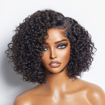 Water Wave Pixie Cut Water Wave Glueless Minimalist HD Lace Short Curly Wig